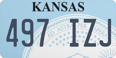 KS license plate 497IZJ
