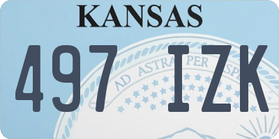 KS license plate 497IZK