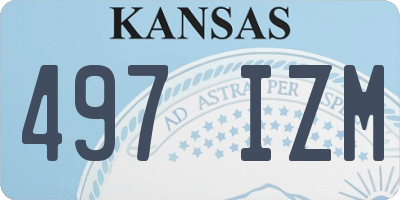 KS license plate 497IZM