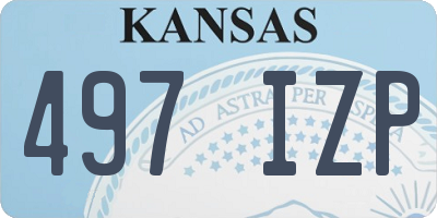 KS license plate 497IZP