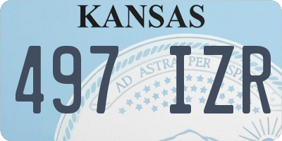 KS license plate 497IZR