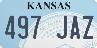 KS license plate 497JAZ