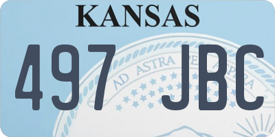 KS license plate 497JBC