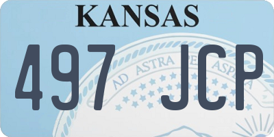 KS license plate 497JCP