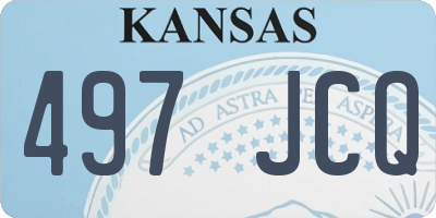 KS license plate 497JCQ