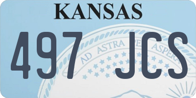 KS license plate 497JCS