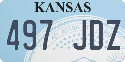 KS license plate 497JDZ