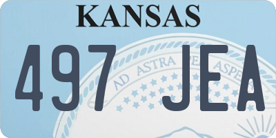 KS license plate 497JEA
