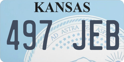 KS license plate 497JEB