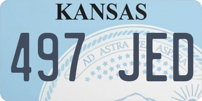KS license plate 497JED