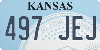 KS license plate 497JEJ