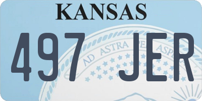 KS license plate 497JER
