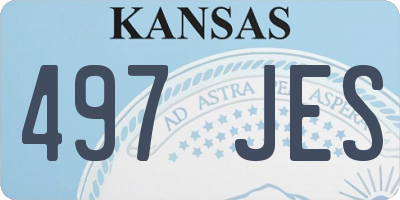 KS license plate 497JES