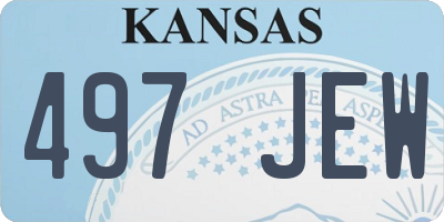 KS license plate 497JEW