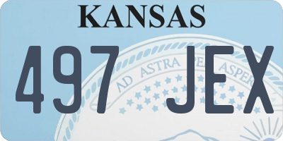 KS license plate 497JEX