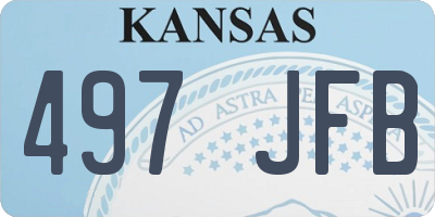KS license plate 497JFB