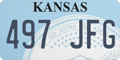 KS license plate 497JFG