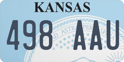 KS license plate 498AAU