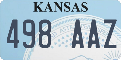 KS license plate 498AAZ