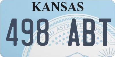 KS license plate 498ABT