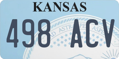 KS license plate 498ACV