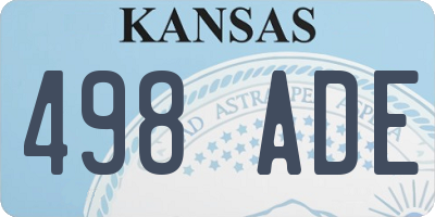 KS license plate 498ADE