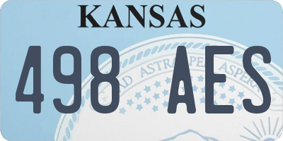 KS license plate 498AES