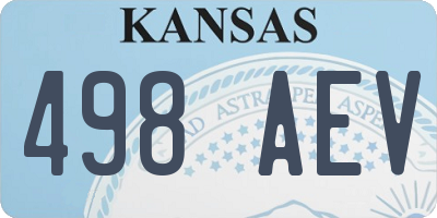 KS license plate 498AEV