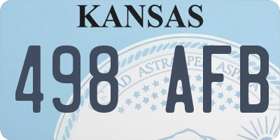 KS license plate 498AFB