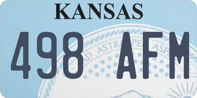 KS license plate 498AFM