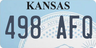 KS license plate 498AFQ