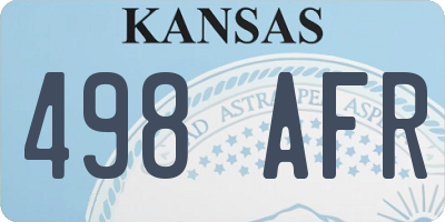 KS license plate 498AFR