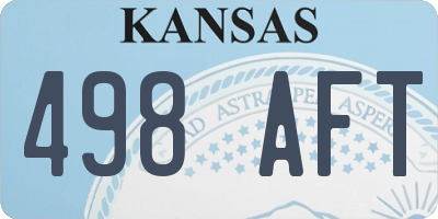 KS license plate 498AFT