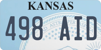 KS license plate 498AID