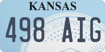 KS license plate 498AIG