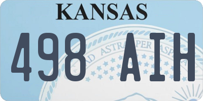 KS license plate 498AIH