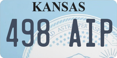 KS license plate 498AIP