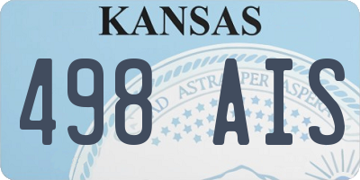 KS license plate 498AIS