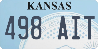 KS license plate 498AIT