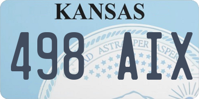 KS license plate 498AIX
