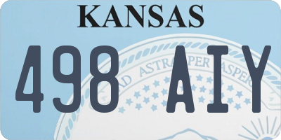 KS license plate 498AIY