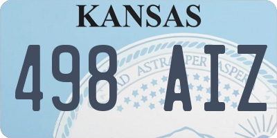 KS license plate 498AIZ