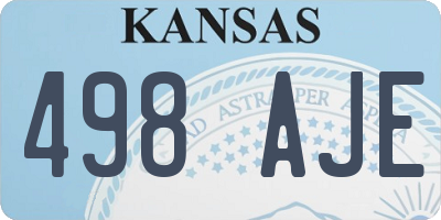 KS license plate 498AJE