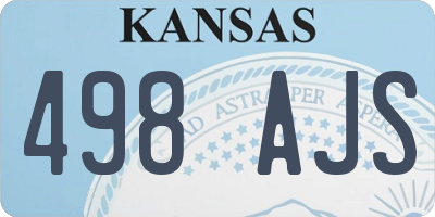 KS license plate 498AJS