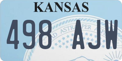 KS license plate 498AJW