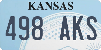 KS license plate 498AKS
