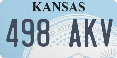 KS license plate 498AKV