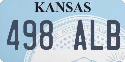 KS license plate 498ALB