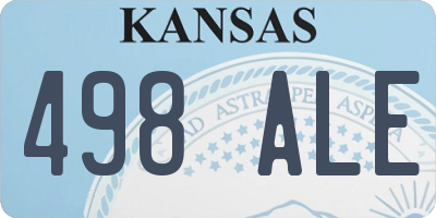 KS license plate 498ALE