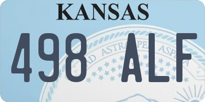 KS license plate 498ALF